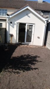 Natural paving silver birch , raised beds, new instant lawn , cladding Fencing (2)