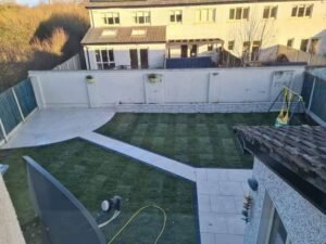 porcelain paving , raised beds with cladding finish (1)