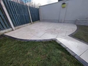 porcelain paving , raised beds with cladding finish (2)