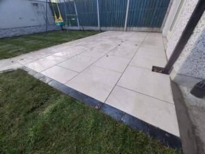 porcelain paving , raised beds with cladding finish (3)